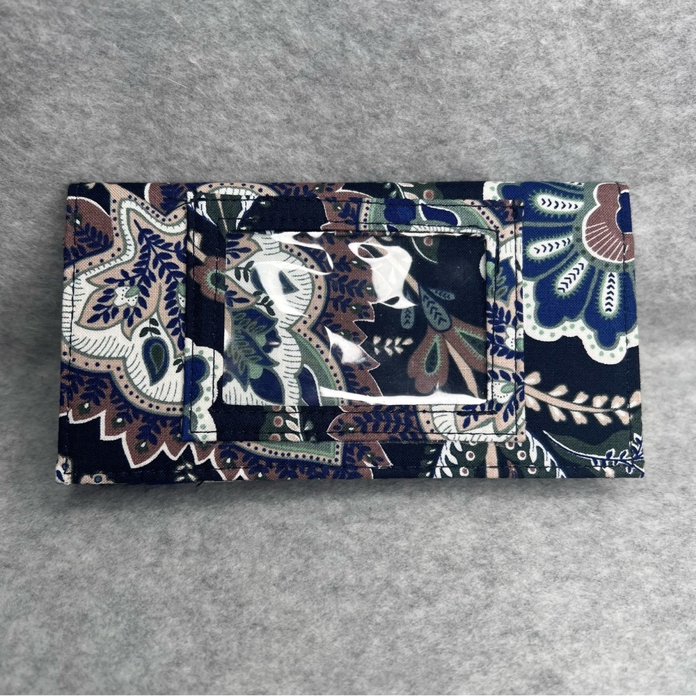 Vera Bradley Checkbook Cover Java Navy Floral Pai… - image 2